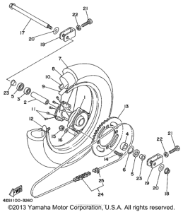 YZ80L Переднее колесо