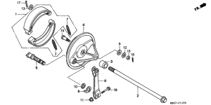 CB250 Задний тормоз