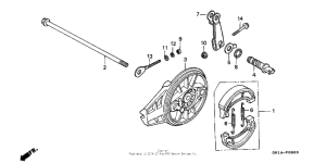 XR80R Rear brake + rear brake panel