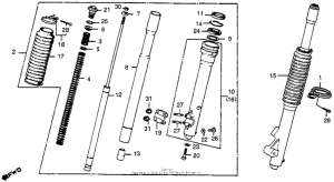 CR250R Front fork 79