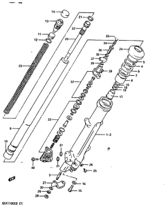 GSX1100 Передняя вилка
