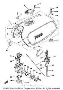 XS400-2E - 1978 Топливный бак