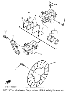FZR400SWC Задний суппорт