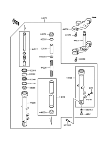 ZR400 Передняя вилка