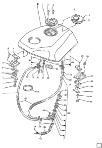 TZR125R Топливный бак