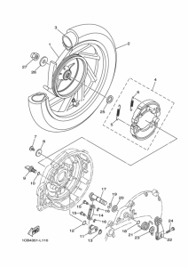 ED06 Rear wheel complete assy