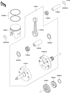  Коленвал и поршни
