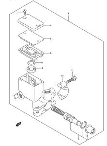 AN250 Задний тормозной цилиндр