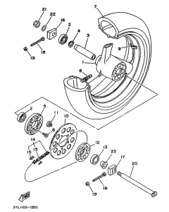 TZ250 Переднее колесо