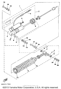 YZ250T Амортизаторы задние