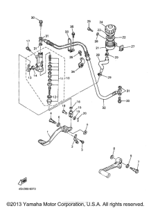 YZF1000RJC Задний торм цилиндр
