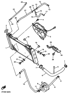YZF600R YZF600RP Радиатор и шланг