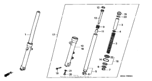 VF750C Передняя вилка