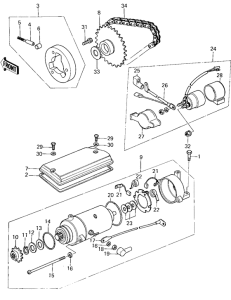 KZ400 Starter motor / starter clutch