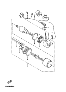 YP250R Стартерный мотор