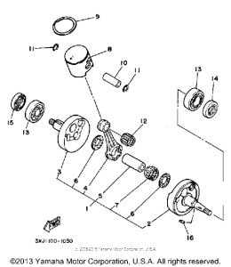 YZ125B Crankshaft-piston