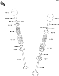 ZR550 Клапана