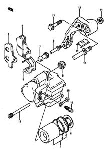 DR600 Передний суппорт тормозной