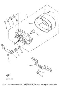 YZF600RTC Фонарь