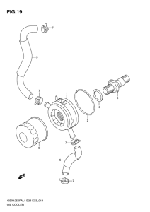 GSX1250 (ABS) Масляный радиатор
