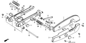 C90 Rear fork / chain case
