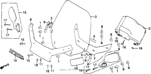 GL1100I Ветровое стекло