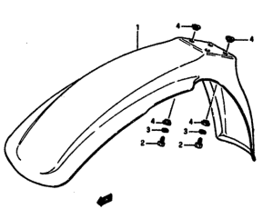 RM125 Переднее крыло