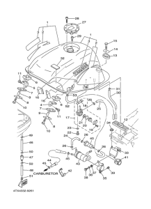 TDM850 Топливный бак