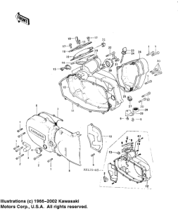 KE125 Крышки двигателя