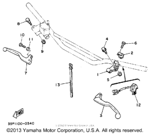 YZ125A Handle switch - lever