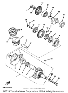 XT125KC Коленвал,поршни