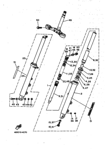 FZ600 FZ600U Вилка передней оси