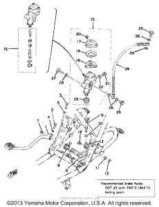 XS500C Brake pedal - master cylinder