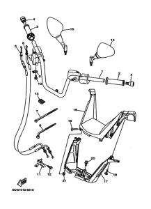 YP250S ｽﾃｱﾘﾝｸﾞﾊﾝﾄﾞﾙ.ｹｰﾌﾞﾙ2 5cg1,2,3,4
