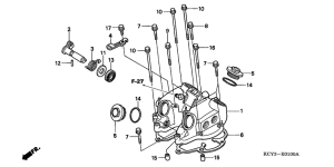 XR400R Крышка головки цилиндров