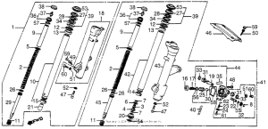CB650SC Front fork 83-84