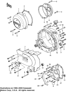 KZ650 Крышки двигателя