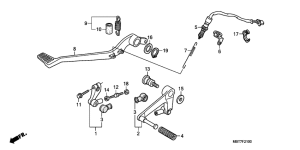XL1000V (ABS) Brake pedal assy