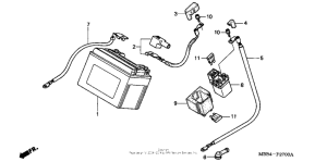VTR1000F Аккумулятор