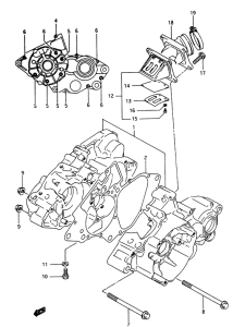 RM80 Картер двигателя