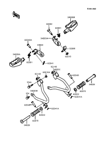 KL250 Подножки