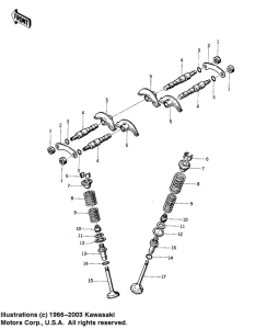 KZ400 Rocker arms / valves