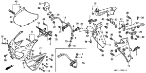 CBR900RR Upper cowling assy