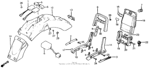 VT750C Rear fender + spark unit