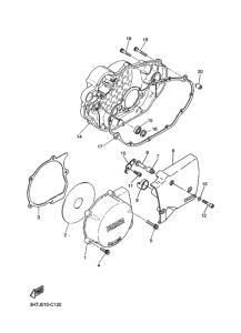 SR400 Крышка картера двигателя