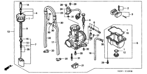 CR250R Carburetor assy