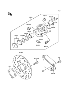 KL110 Задний тормоз