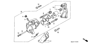 VT1100C Передний суппорт