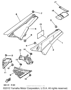 RZ350N Боковые обтекатели