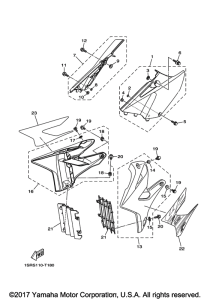 YZ125J2 Боковые обтекатели